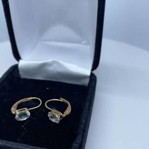 Copied - Blue Sapphire 10K Gold  Earrings